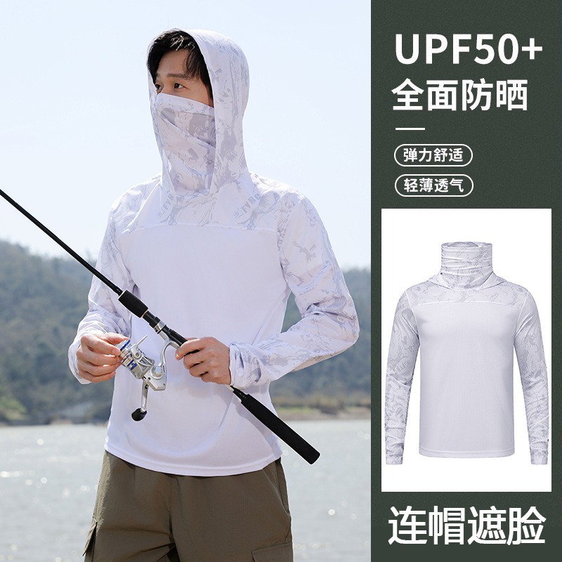 Camisa de Pesca Masculina com  - Fishing Mask Sun Protection avaliação e preço