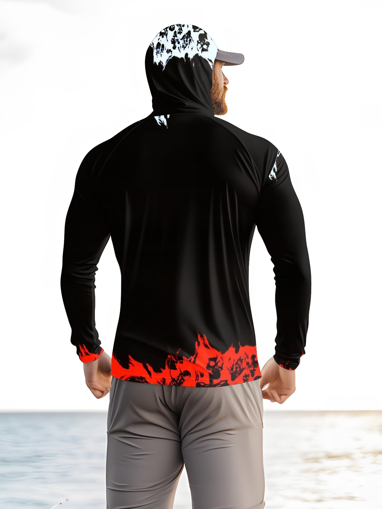 Camisa de pesca masculina com  - Fishing Hoodie avaliação e preço