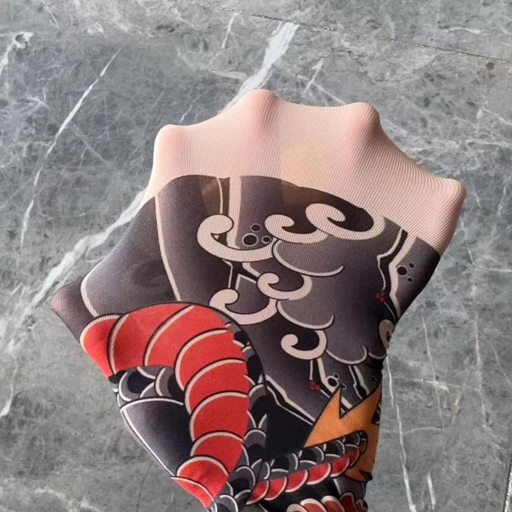 Perna cheia meias de tatuagem  - Fishing Socks avaliação e preço