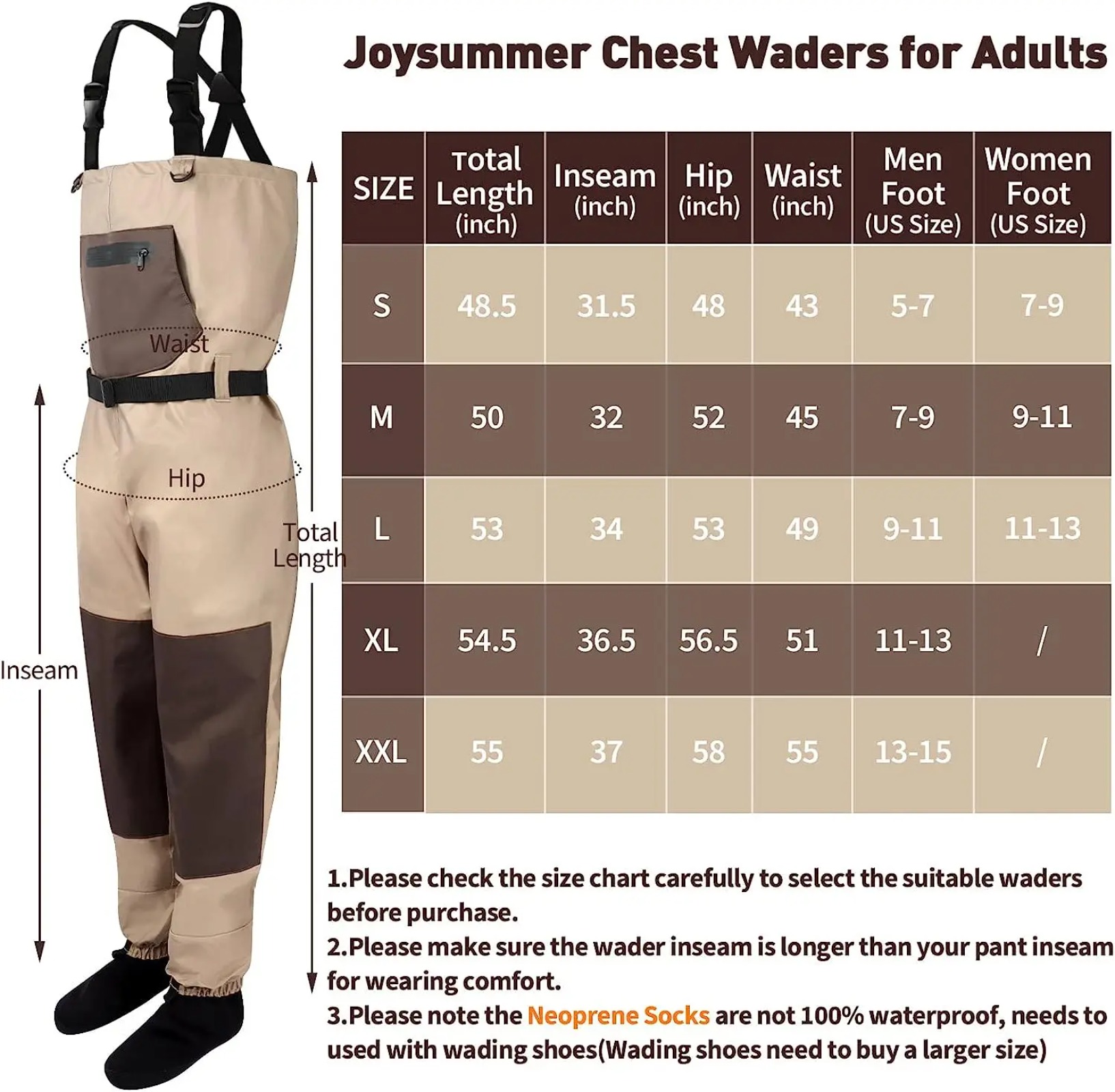 Goture Waders de Pesca com 3 C - Fishing Waders avaliação e preço