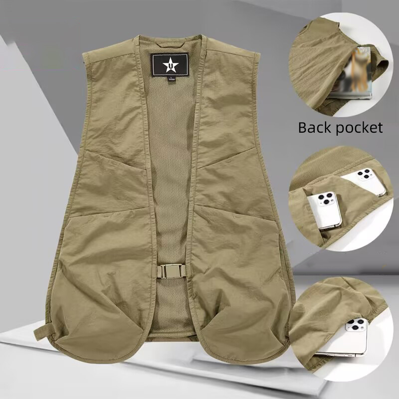 Leve unisex colete multi-bolso - Fishing Vest avaliação e preço